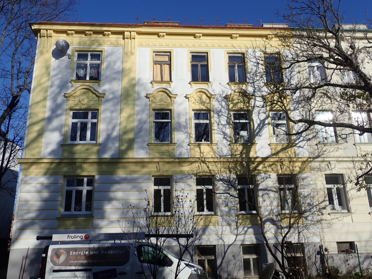 Fassadenrenovierung nach Hausbrand in Wien